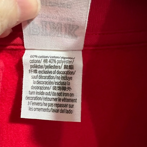 NEW‎ NIP VS PINK Victoria Secret red half zip up crop crew sweatshirt L large - Picture 5 of 6
